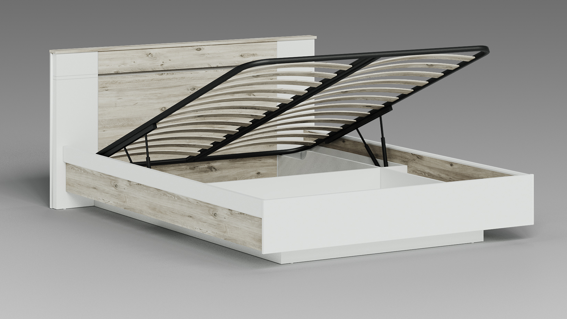 QazNord Кровать Челси Крафт (QazNord Кровать Челси Крафт белый с П/М ChelseaCRWHBed180PMwhite Белый)