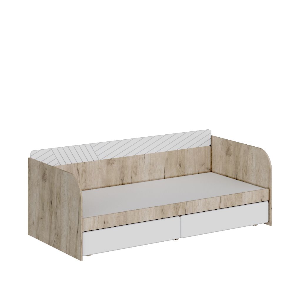 QazNord Норд Кровать 2058 №25 (QazNord Норд Кровать 2058 №25 Nord25white Белый)