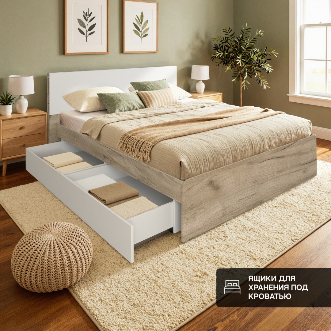 RoomSet Норд Кровать 1778 №50 (RoomSet Норд Кровать 1778 №50 roomset50ldspwhite Белый)