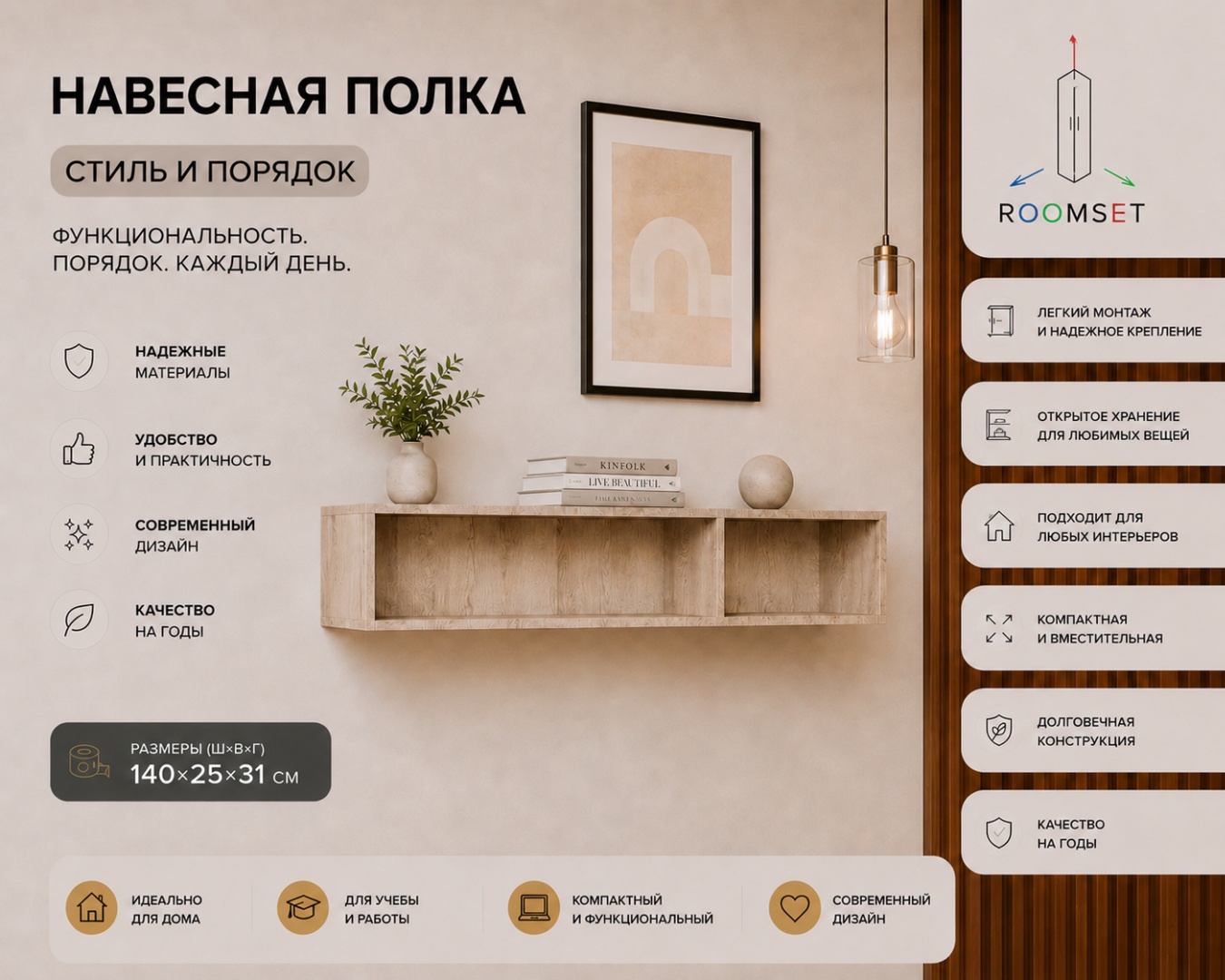 RoomSet Норд полка верх 1400 №27 (RoomSet Норд полка верх 1400 №27 roomset27ldspwhite Белый)