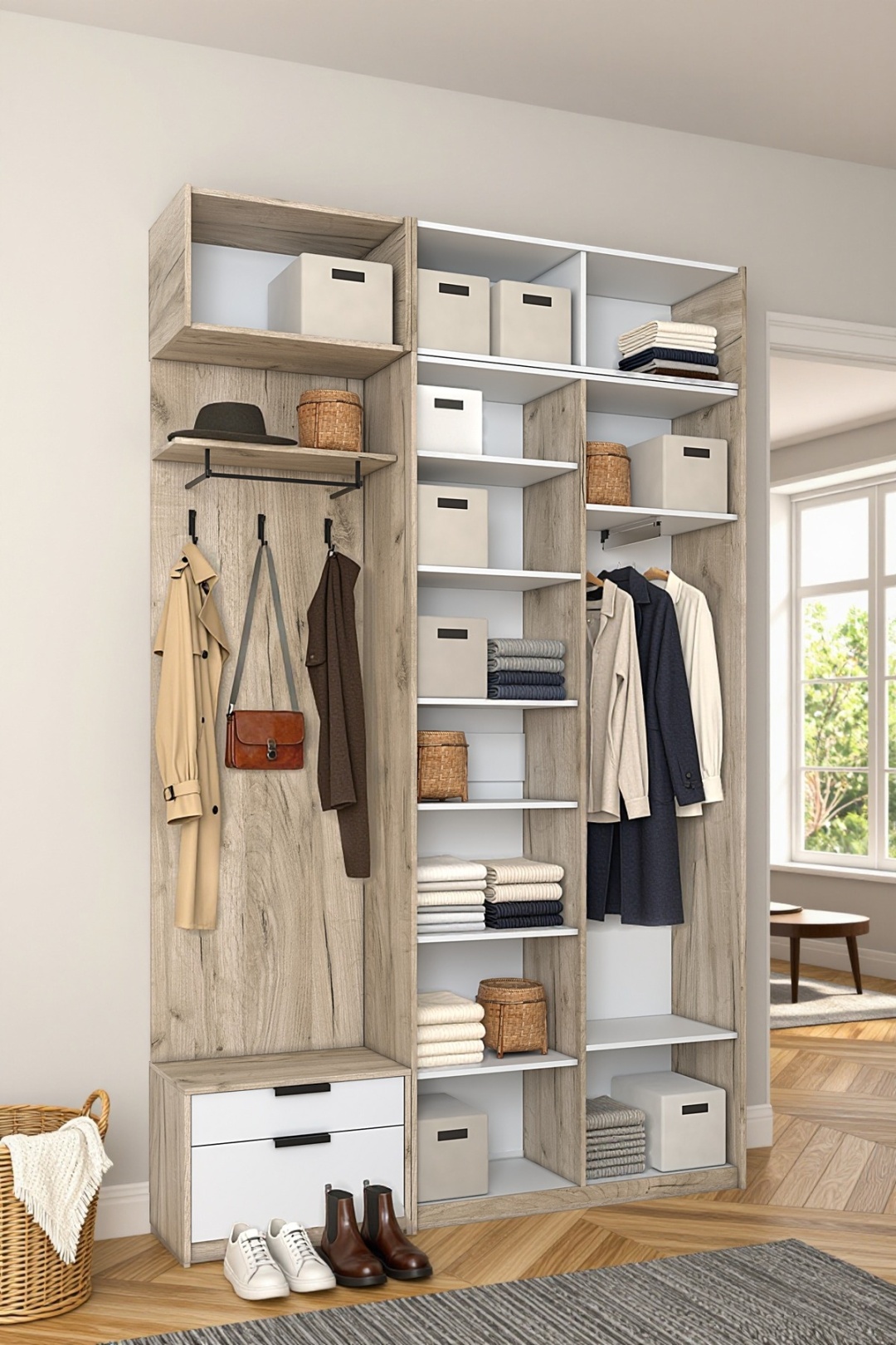 RoomSet Прихожая №115 белый лдсп 164*230*38,8