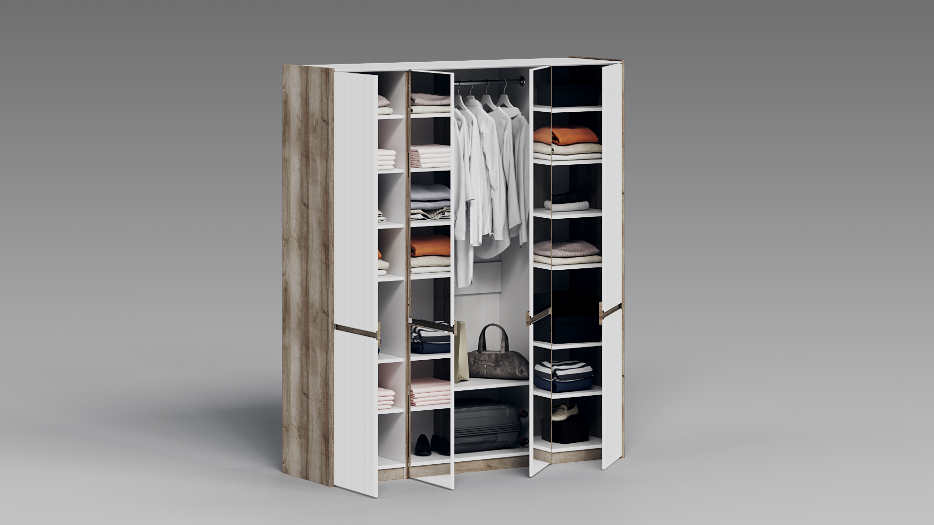 QazNord Шкаф Лео №6 (QazNord Шкаф Лео №6 Leo6WHite Белый)