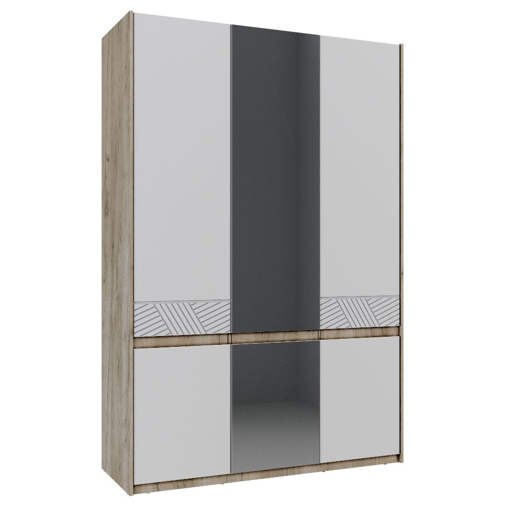 QazNord Норд  шкаф с зеркалом 1542 №41 (QazNord Норд  шкаф с зеркалом 1542 №41 Nord41white Белый)